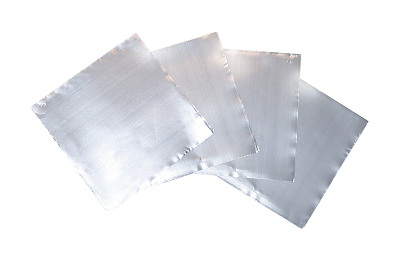 Silver Squares 25 x 25mm pack of 100